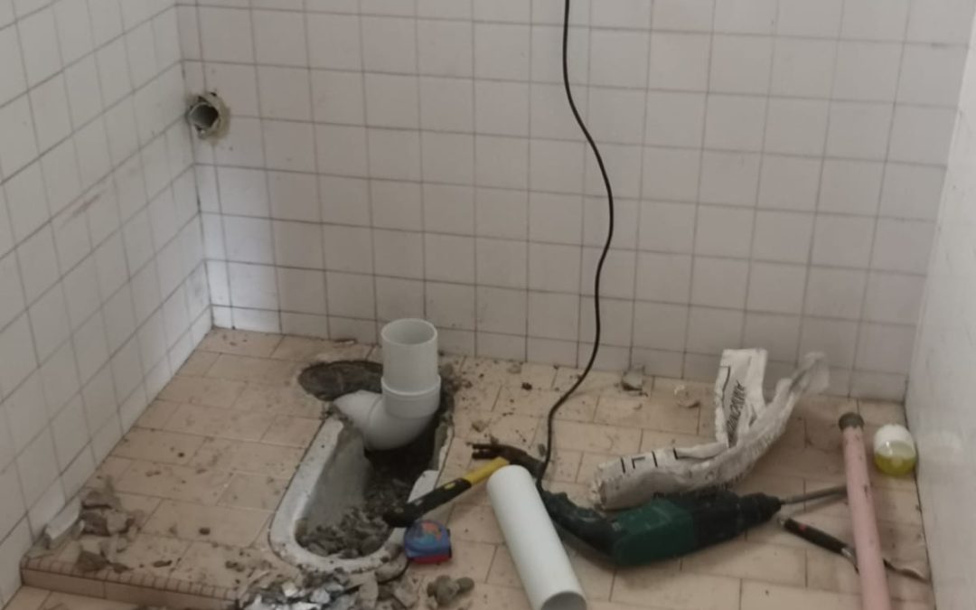Replace The Bathroom Tile And Change The Squat toilet To Seated Toilets At Joo Chiat Road