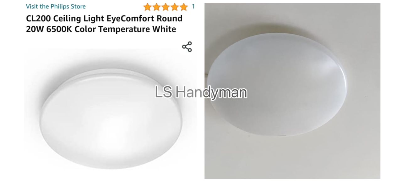 Supply labour to replace ceiling light