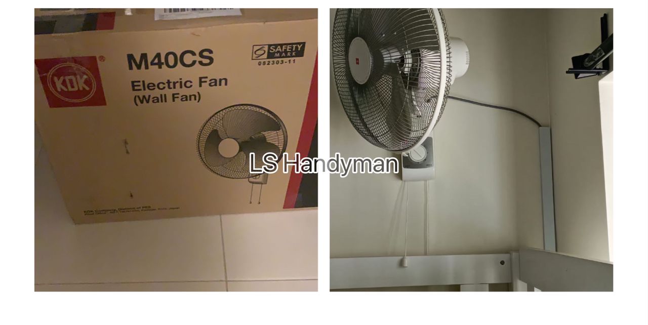 Supply Labour To Install Wall Fan