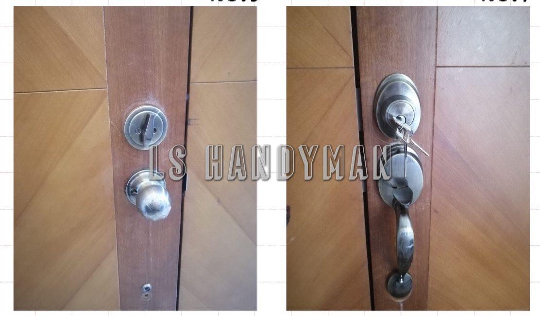 Replace main door lock set