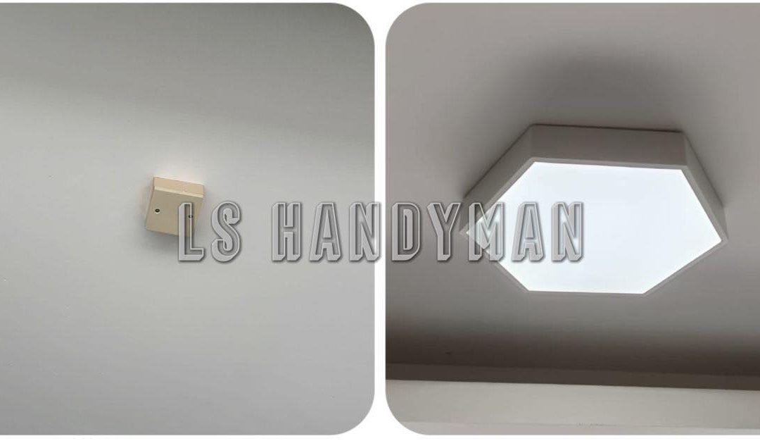install ceiling light at Leonie Hill
