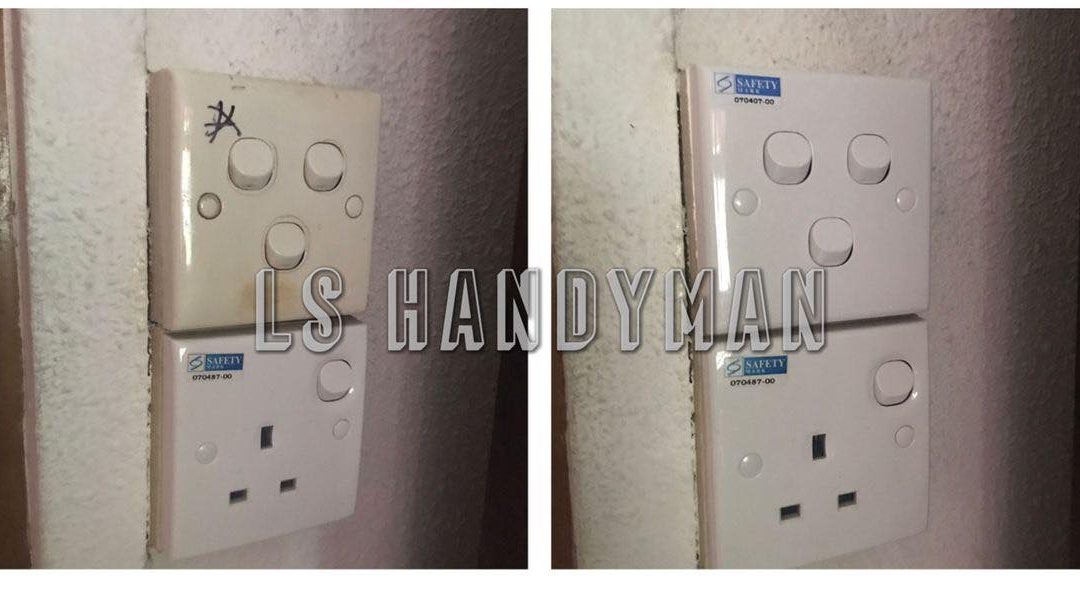 Replace 3gang switch At Yishun