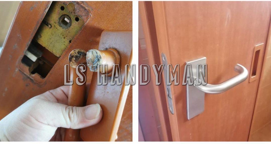 Replace door handle At Teck Whye Lane