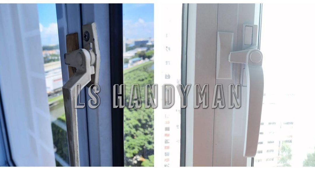 Replace window handle with rubber at Bishan