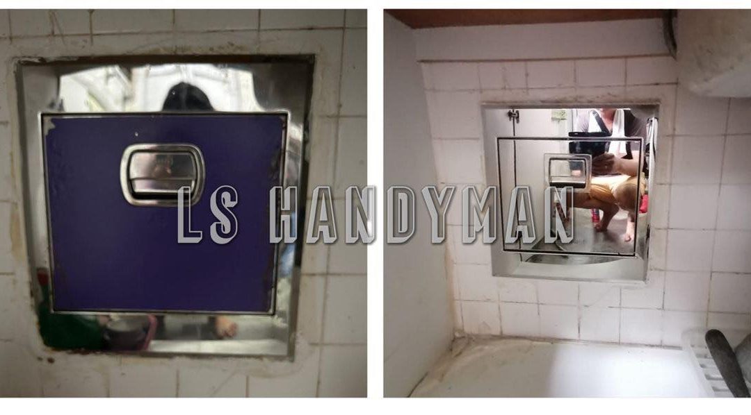 Replace rubbish chute at Bedok