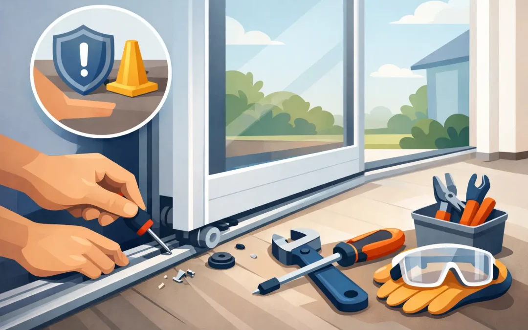 How to Repair a Sliding Door Track Safely
